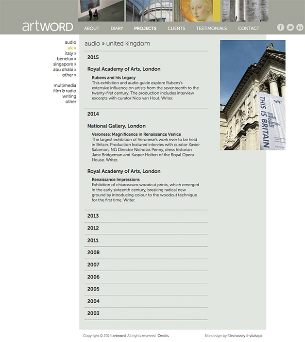 artword audio uk page