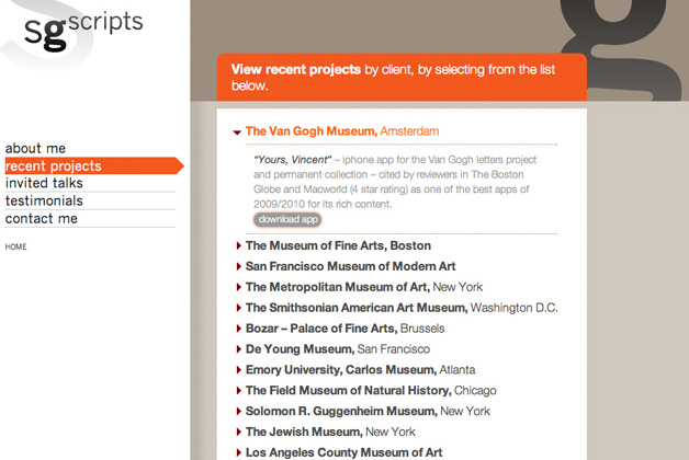 sgscripts recent projects page